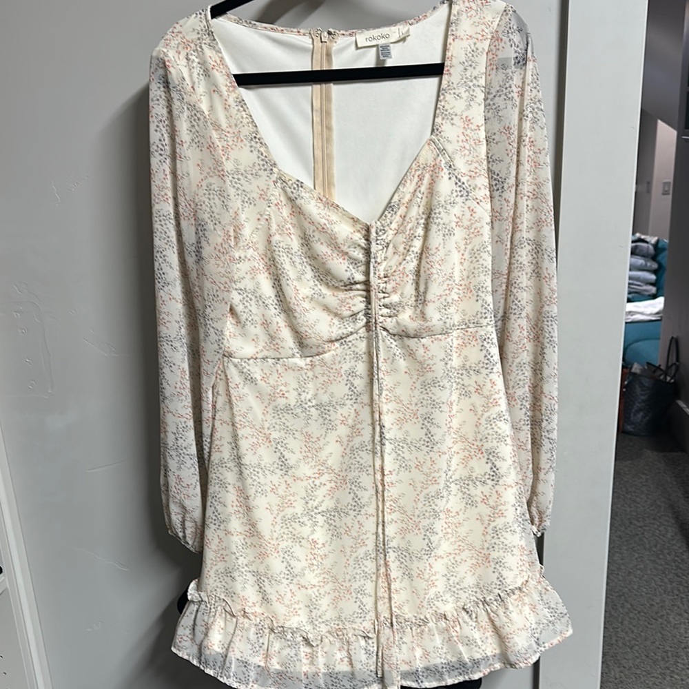 Floral Long-Sleeve dress